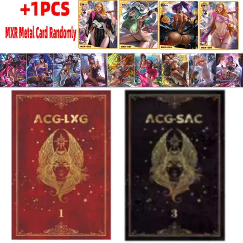 

ACG-SAC Collection Cards Anime Playing Cards+1PCS Metal Card TCG Game Tabl Card Randomly Girl Party Christma Toys For Kids