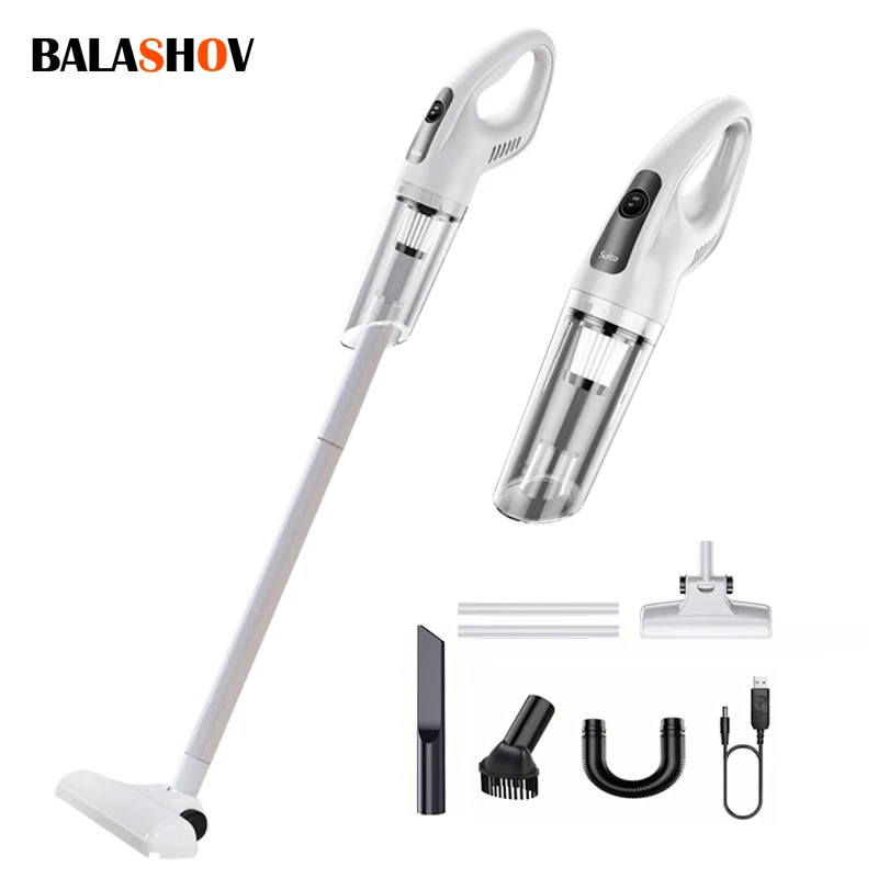 

Handheld Wireless Vacuum Cleaners High-Power USB Rechargeable Household Cordless Dry and Wet Button Vacuum Cleaner for Car Home