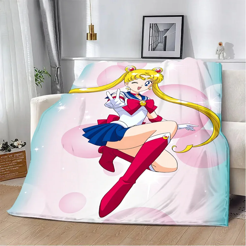 Anime Sailor Moons Printed Blanket Picnic Blankets Warm Blanket Soft and Comfortable Blanket Home Travel Birthday Gift