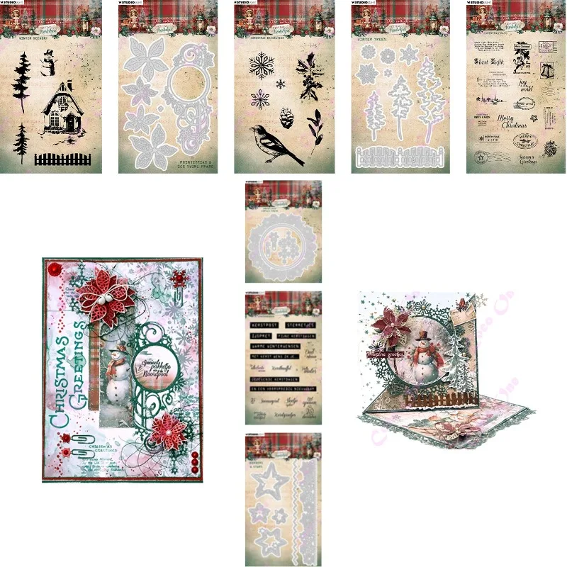 Christmas post star ice cream cone a wonderful Stamps And Dies New Arrival 2026 Scrapbook Diary Decoration Stencil Embossing