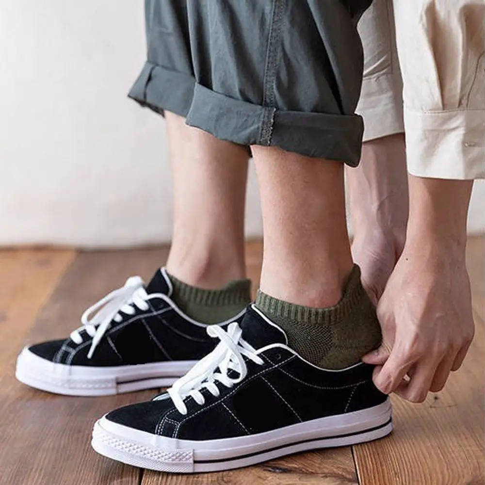 

All-match Simple Shallow Summer Cotton Mesh Low-top Socks Men's Socks Boat Socks Hosiery