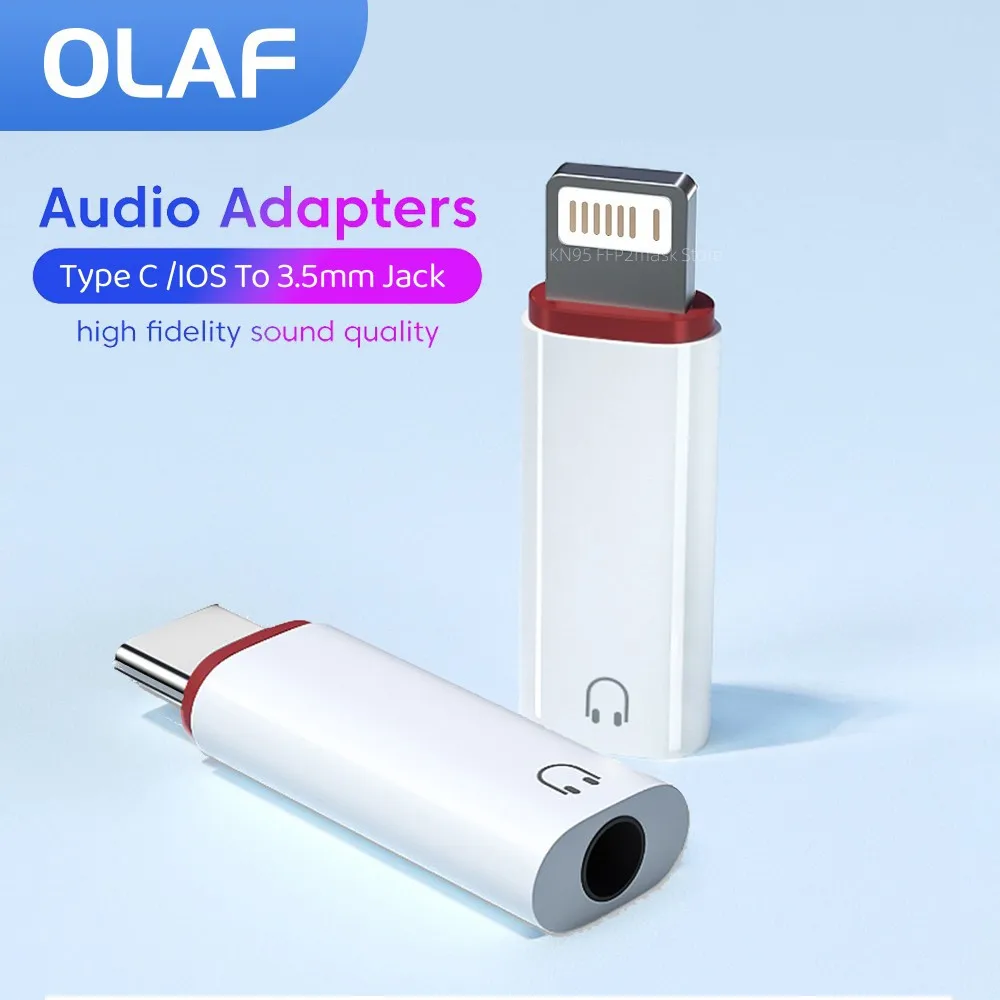 Lightning To 3 5 MM Jack AUX Adapter For iPhone 14 13 12Pro Adapter Type C Headphone Connector Audio Splitter phone accessories