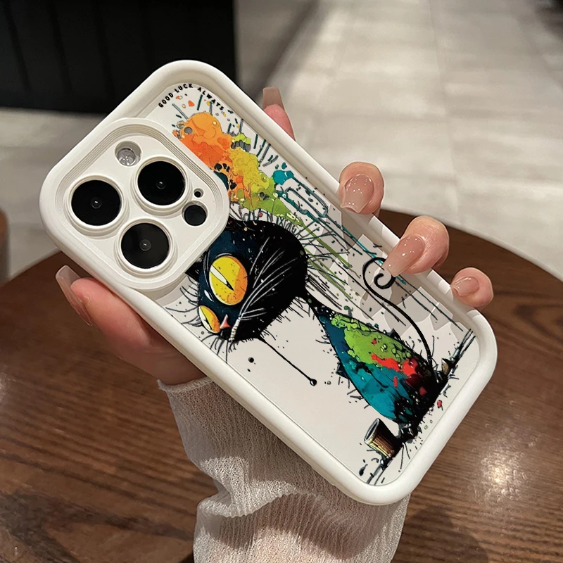 Fall Prevention Cute DIY For iPhone 15 14 Plus 15 14 13 12 11 Pro Max Mini X Xs Max 7 8 Plus Case Soft TPU Cover WK125