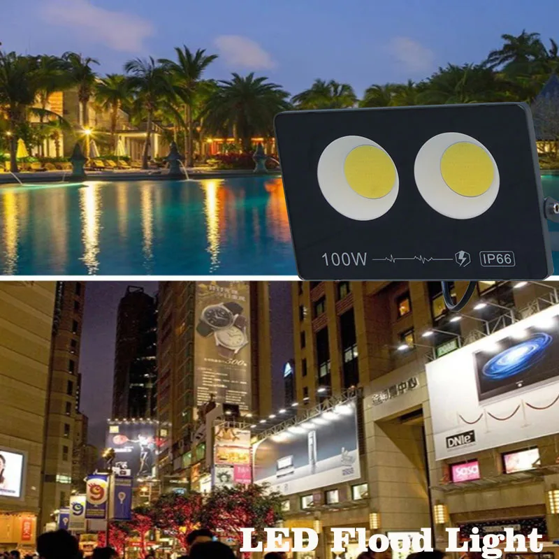 LED Lights AC220V 110V LED Flood Light 100W 200W 300W 400W 600W  High-Power Projection Lamp, Outdoor Lighting, Advertising Light