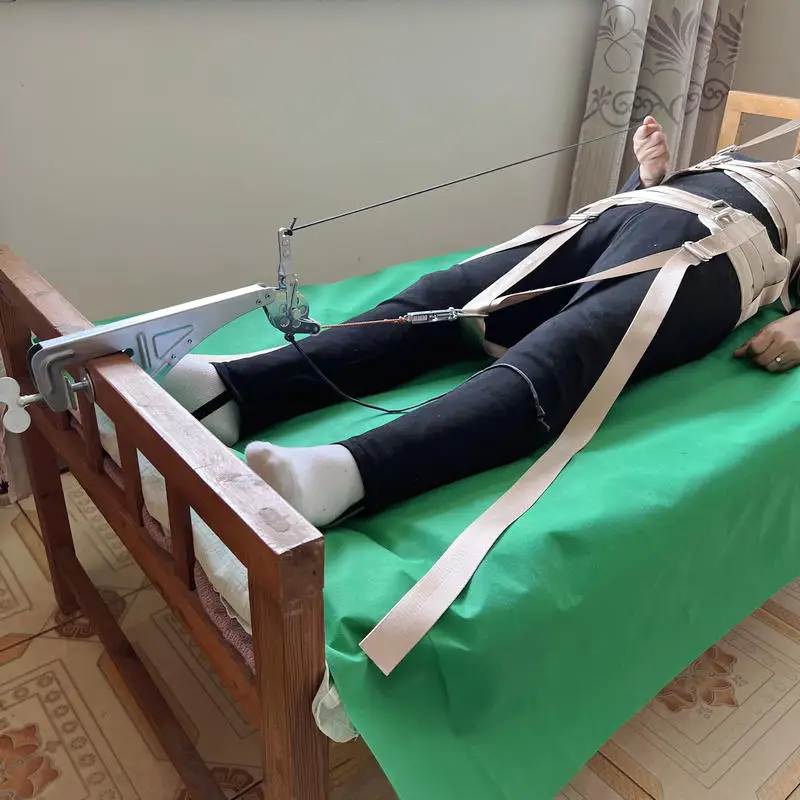 

Lumbar traction belt hand tension bedside spring shelf