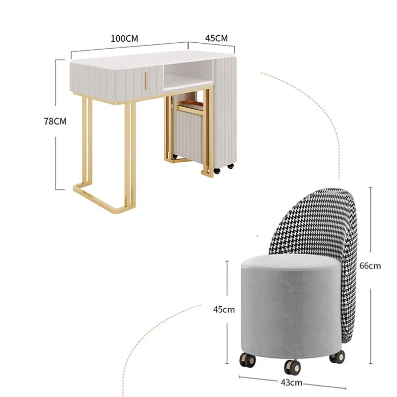 الحد الأدنى مانيكير طاولة الأظافر صالون تجميل معدات مكتب الأظافر المهنية Mesas Para Manicuristas صالون الأثاث