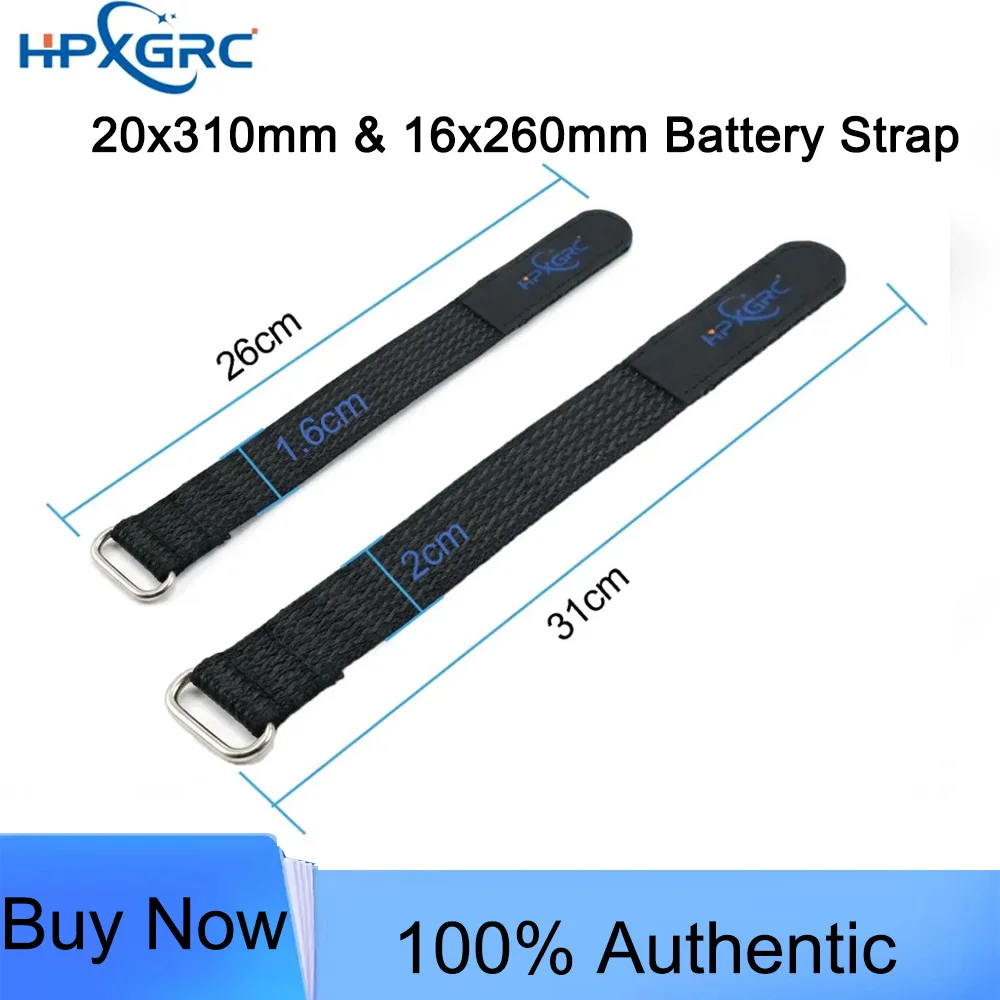HPXGRC 20x310mm 16x260mm Adjustable FPV Battery Fixing Strap Non-slip Binding Belt For RC Multirotor Freestyle Drone DIY Parts