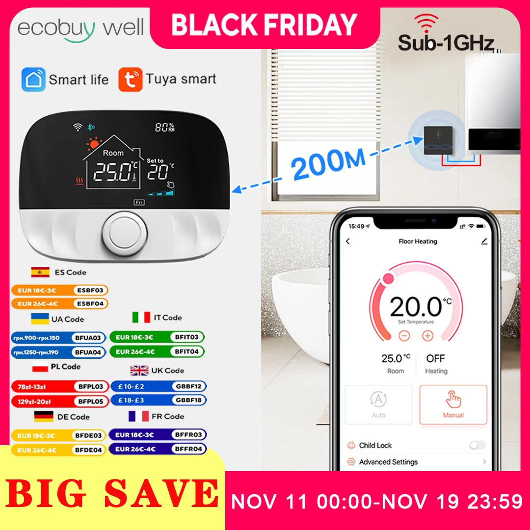 

Tuya умный дом Wi-Fi термостат беспроводной газовый котел батарея Wi-Fi термостат умный пульт дистанционного управления температурой Alexa Google