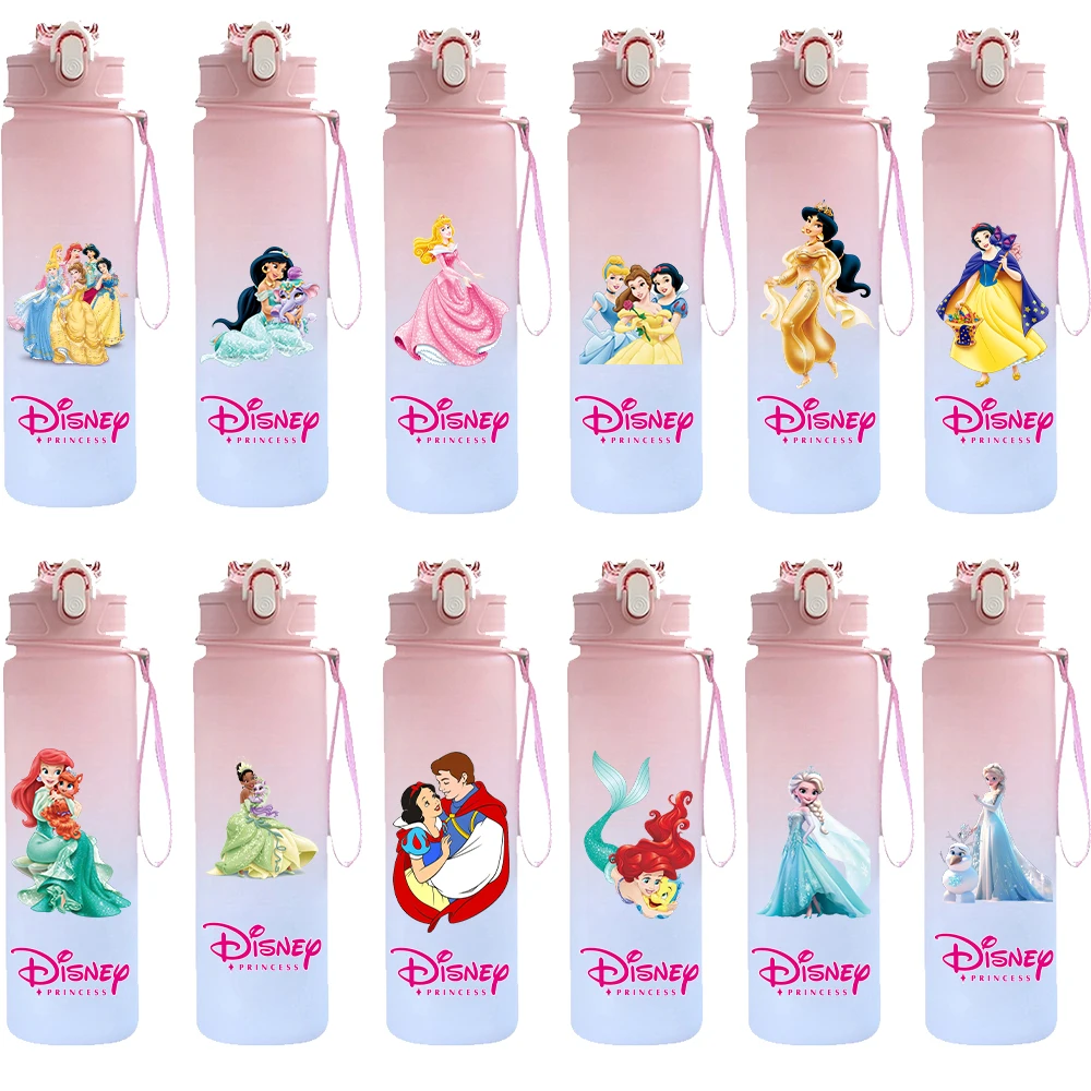 

No Taxe 750 мл серия принцесс Диснея градиентная чашка для воды бутылка для питья большая емкость высокий внешний вид Эльза Белоснежка Русалка