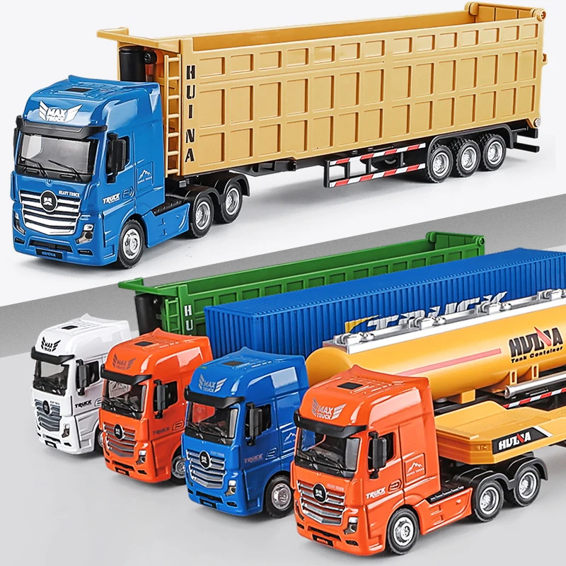 

1/50 Diecast Alloy Truck Toy Fuel Tank Car Car Model Removable Engineering Transport Container Lorry Vehicle Toy For Boys