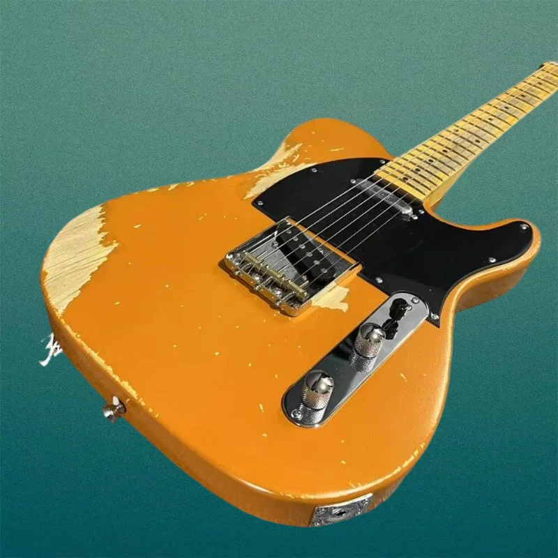 

2026 new 39 inches Guitar 6 Strings Orange Alder Body Maple Fingerboard