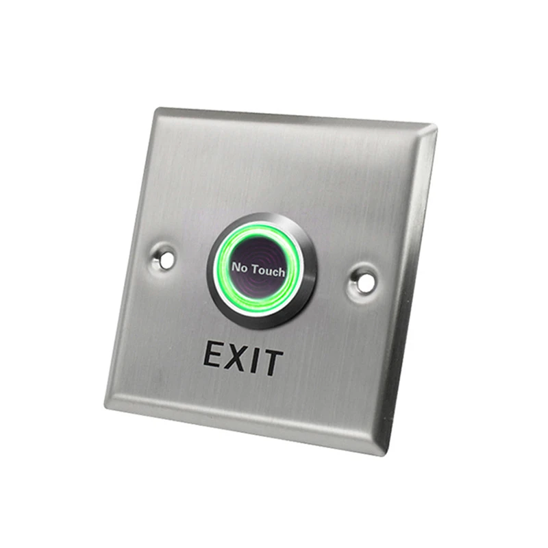 Stainless Steel Access Control Switch Sensor Button DC 12V Induction Exit Switch Infrared No Touch Panel for Home,Community