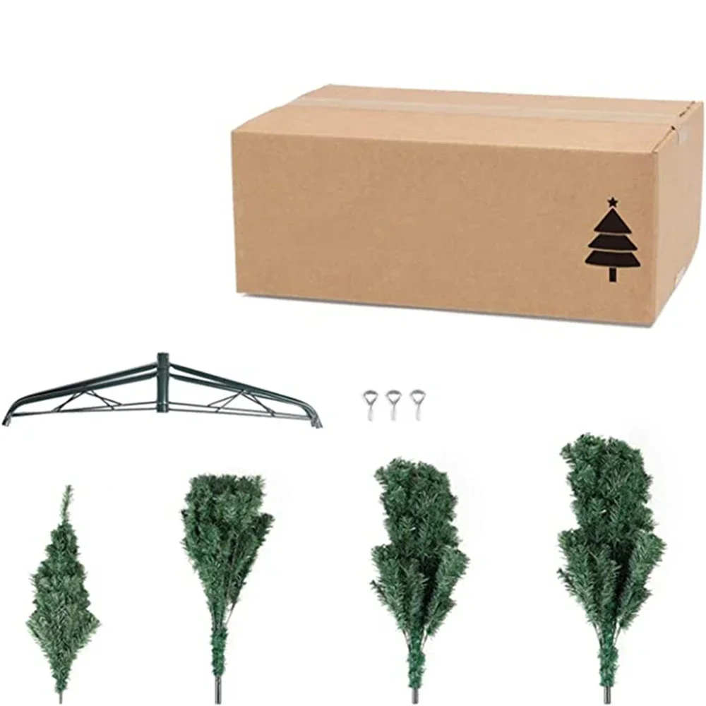 2.1m Christmas Tree with 800 Tips Folding Stable Metal Stand Fast Assemble Flame Retardant PVC Green Artificial Christmas Fir