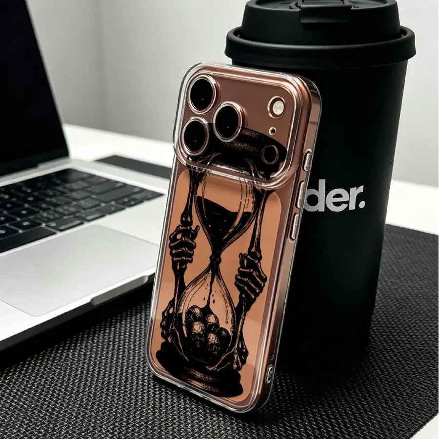 Soft Phone Cover Case for iPhone 17 Pro Max 12 Mini 15 17e 13 Pro 14 Plus XS Max XR 11 Air 16 Hourglass With Hat Print
