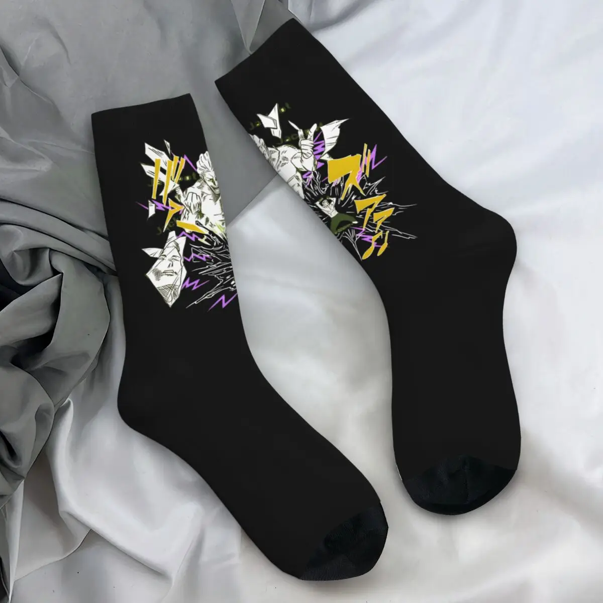 Jujutsu Kaisen Socks Special Grade Student Vintage Stockings Men Breathable Cycling Socks Winter Graphic Anti Bacterial Socks