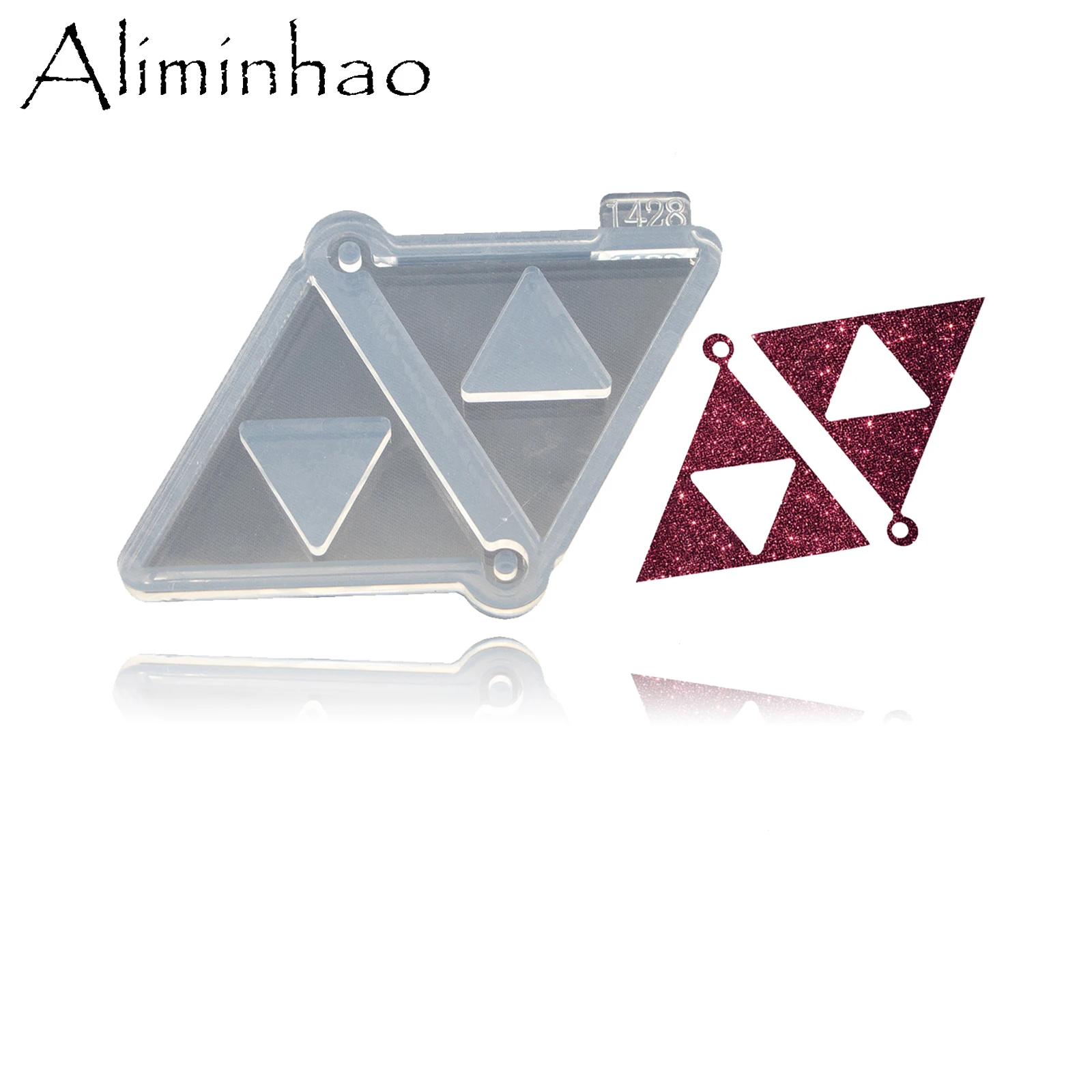 DY1428 Triângulo Brinco Resina Moldes, DIY Silicone Epóxi Molde, Jóias Artesanais, Encantos Molde