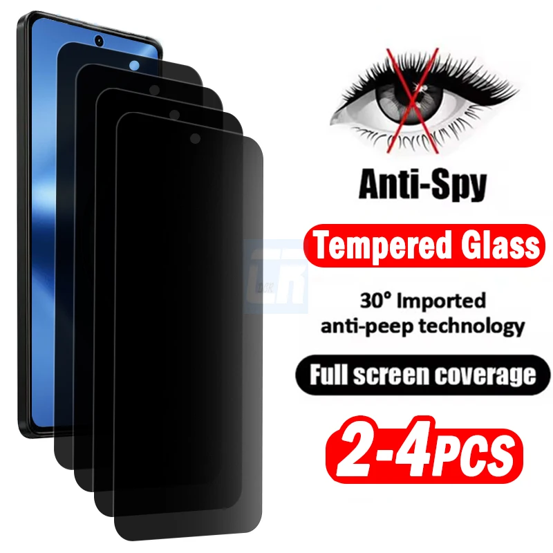 

2-4Piece Privacy Anti-spy Tempered Glass for Oppo K13 Turbo Pro K13X K12X K12 Plus A97 A77 A57 A17 A77S A57S Screen Protectors