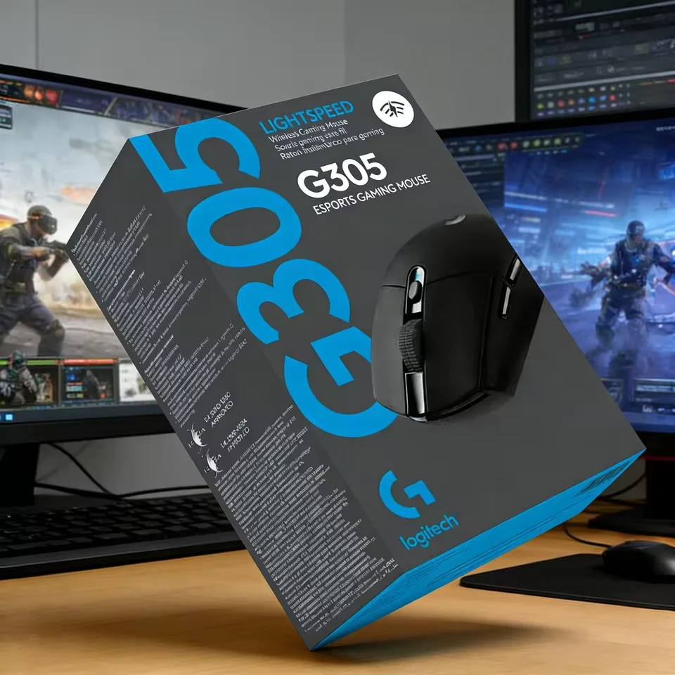Mouse Gamer Sem Fio Logitech G305 Lightspeed com 6 Botões Programáveis, 12000DPI, Bateria USB, Mouse Sem Fio RGB Original