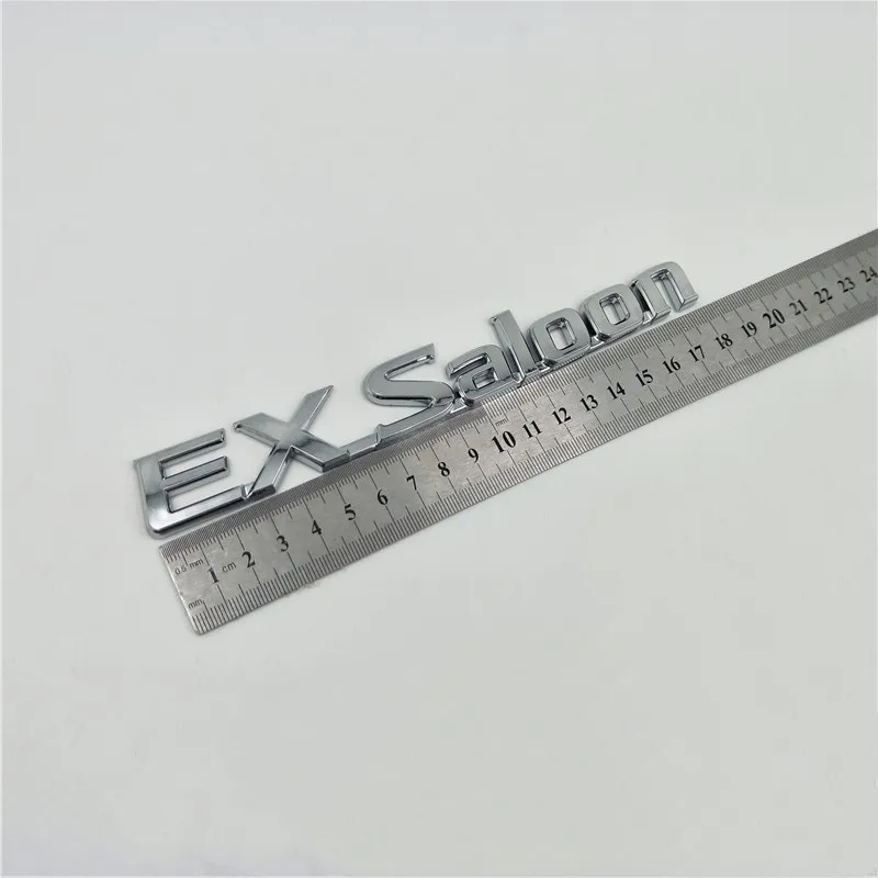 For Sunny B15 Ex Saloon Silver Chrome Emblems Logo Rear Trunk Nameplate EXsaloon