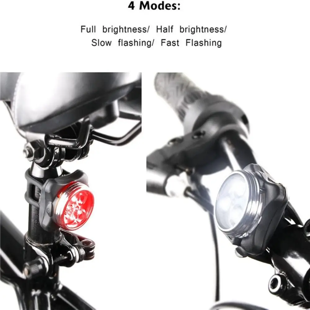 

USB Rechargeable Cycling Bike Taillight 4 Light Mode Rear Back Mountain Bike Light Flashlight Front Headlight Bicycle Lamp