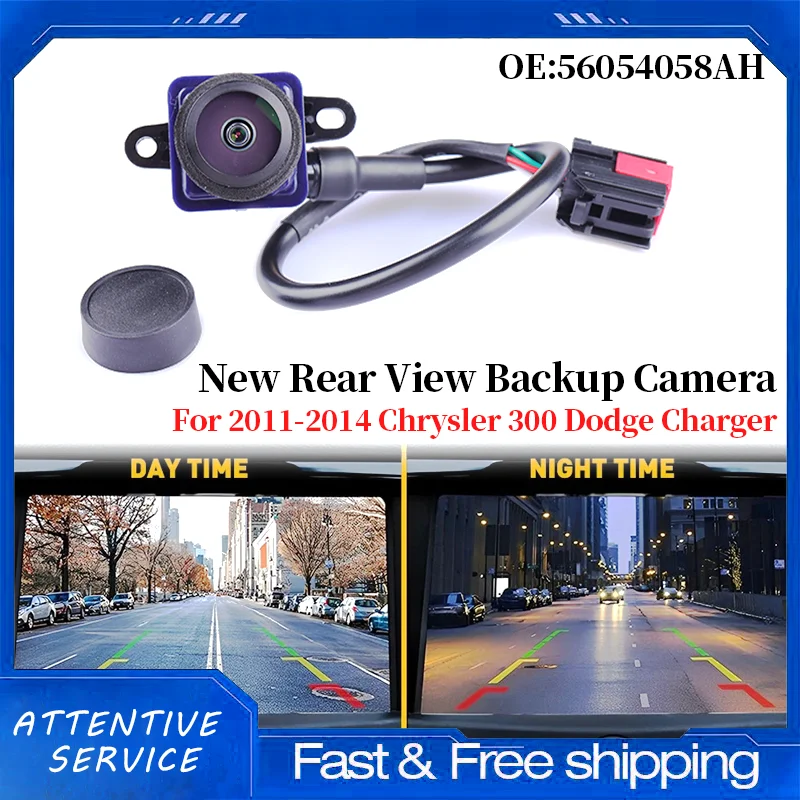 56054058AH Rear View Backup Clear Camera 8PIN IP69 Compatible with Dodge Charger 2011-2014 Chrysler 300 2011-2018