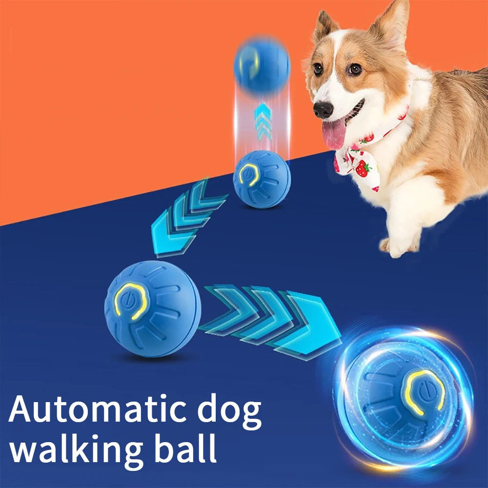 Smart Dog Toy Ball Electronic Interactive Pet Toy Moving Ball Type-C Automatic Moving Bouncing for Pet Cat Dog exerciset Sport