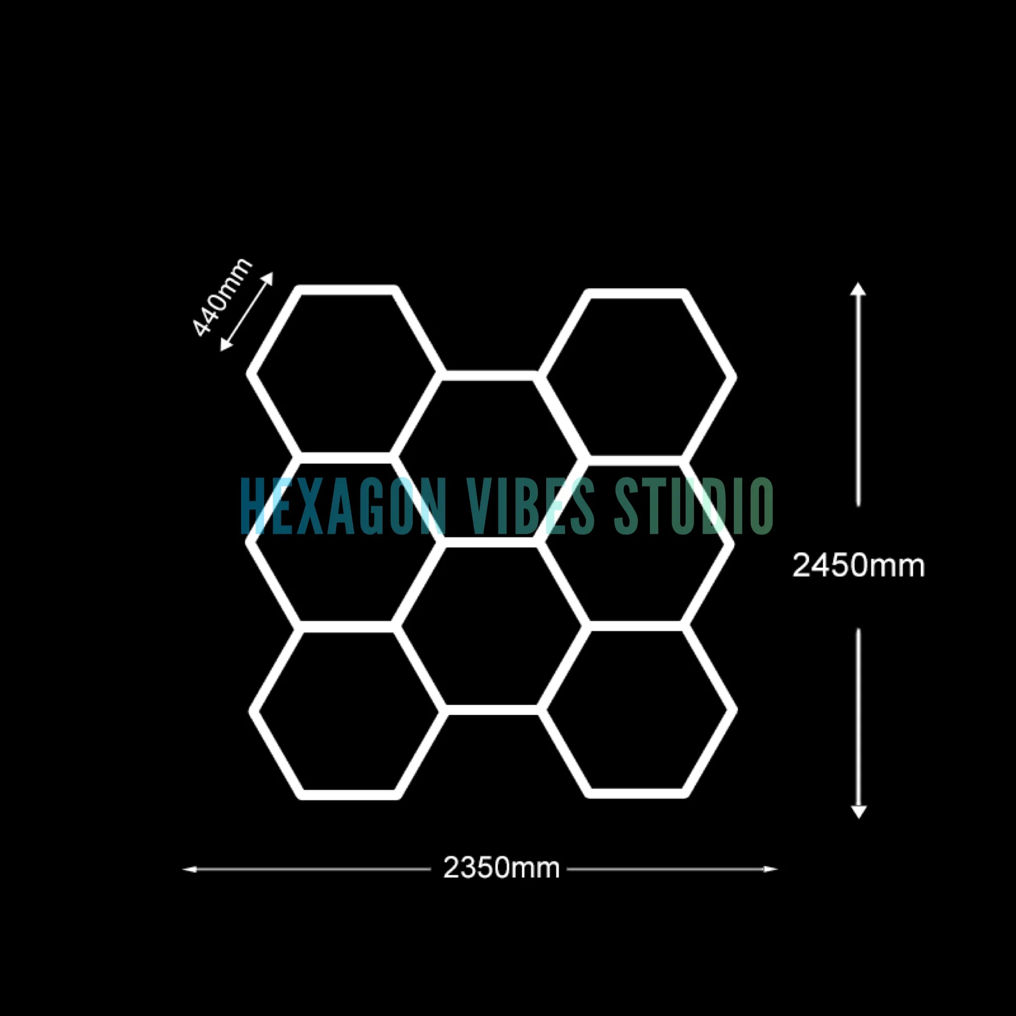 Garage Hexagon LED-licht 50000H 6500K Ultra helder voor Home Gym Kapperszaak Auto Detaillering Bar Kelder Workshop Plafondverlichting