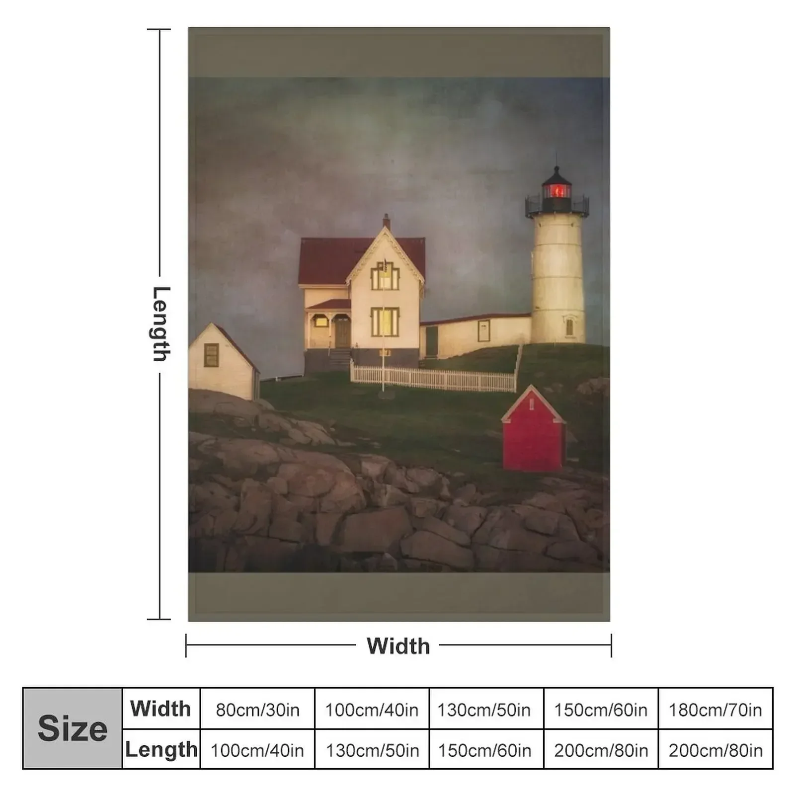 Nubble Lighthouse Texture Throw Blanket Hairy Summer Luxury Designer Furrys Blankets