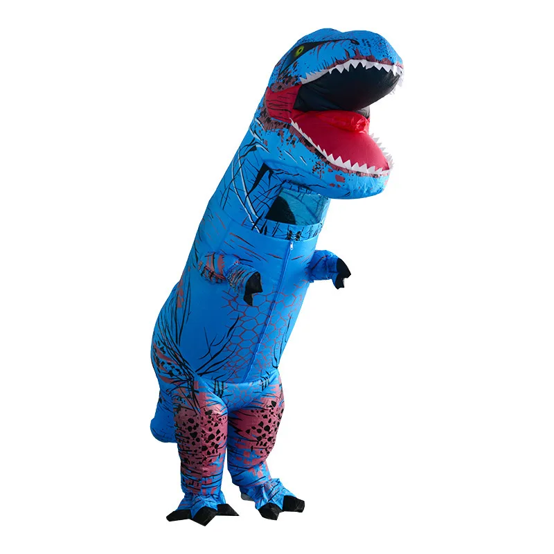 T-Rex Opblaasbare Uit Tyrannosaurus Dinosaurus Kostuum Kind Kinderen Volwassen Rollenspel Fancy Halloween Mascotte Feestkleding
