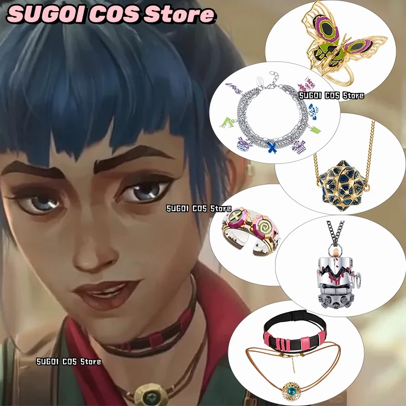 Arcane Jinx Cospaly Costumes Necklace Anime Game Arcane Season 2 Role-playing Jewerly Anime Party Wearing Chain