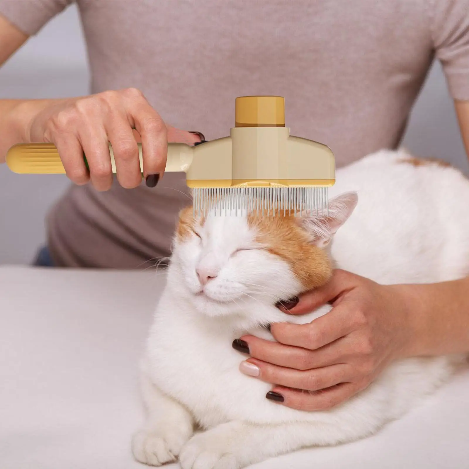 Cepillo autolimpiable para pelo de perro y gato peine de masaje_voghion.com