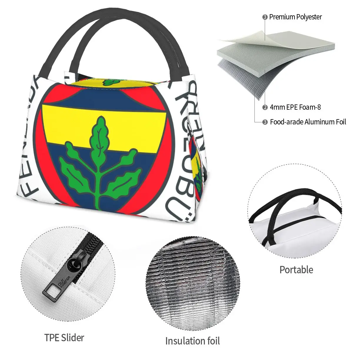 Turkey Fenerbahce SK 1907 Portable insulation bag for Cooler Food Office Pinic Container