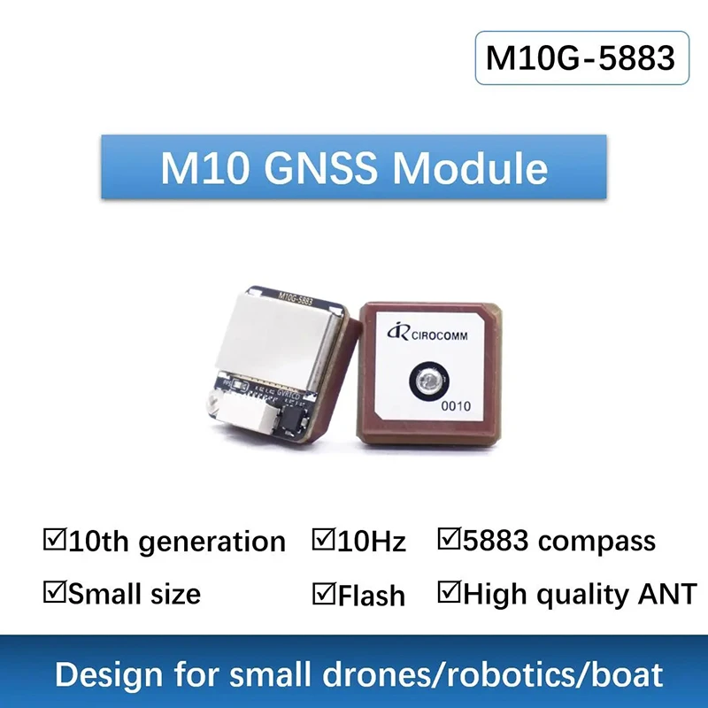 Imagem -04 - Mini Módulo Gnss com Bússola M10 Gps Fpv Racing Drones Barcos Robóticos Inav Betaflift Ardupilot Px4 Qmc5883l