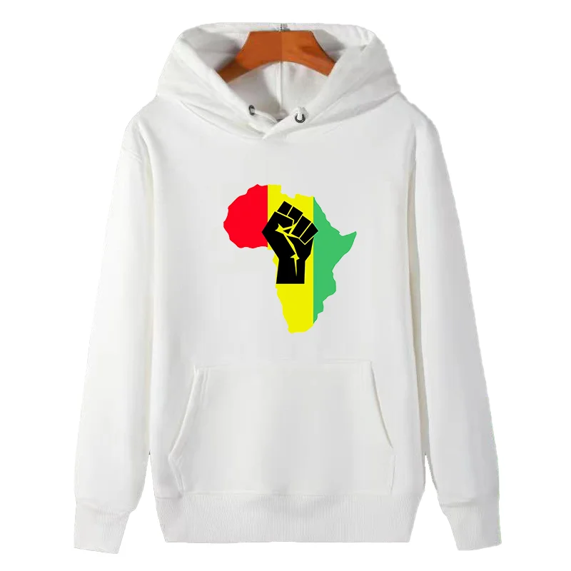 

Africa Power Rasta Reggae Music Fashion graphic Hooded Shirt winter thick sweater hoodie Hooded Shirt fleece hoodie Men clothing