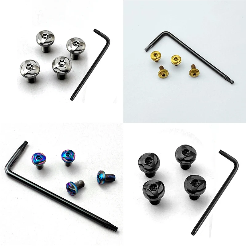 1 Set Custom 416 Stainless Steel Grip Handle M3 Screws Nails with Key Wrench for Kublai Khan P4 1911 Models DIY Make Accessories