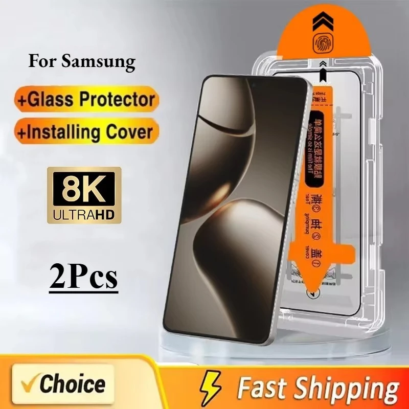 

Легкоустанавливаемое защитное стекло для Samsung A56 5G, A16, A17, A55, A54, A36, A53, A07, A25, A26, S25 Ultra, S26, S24 FE, S23