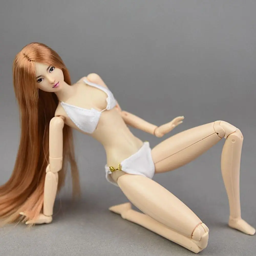 Acessórios para bonecas, escala 1/6, conjunto de lingerie de biquíni, modelo de meninas, sutiã, roupa íntima, pano preto e branco, roupas de boneca ht/ph/jiaou/cy