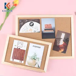 Cork Wood Wall Hanging Message Bulletin Board Frame Notice Note Memo Board for Home Office Shop School Photo Background