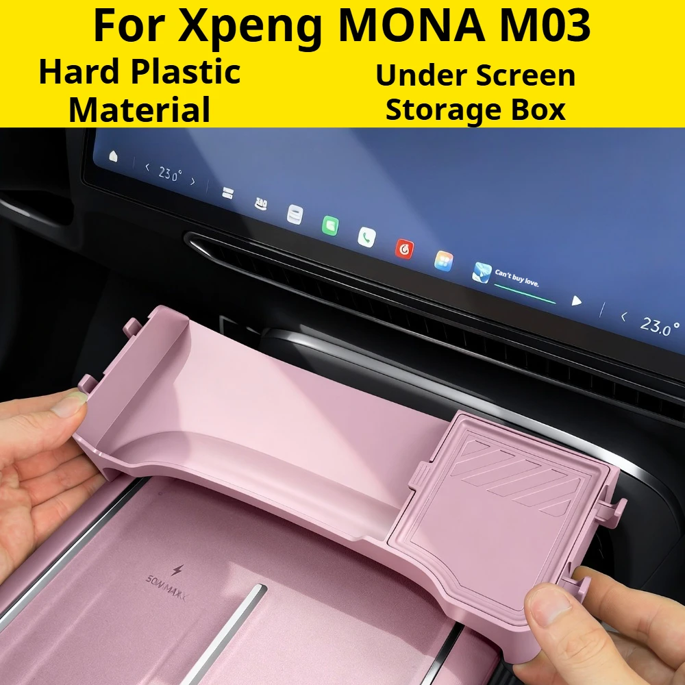 For Xpeng MONA M03,Center Console Under Screen Storage Box,Organizer Tray,Car Interior Modification Accessories