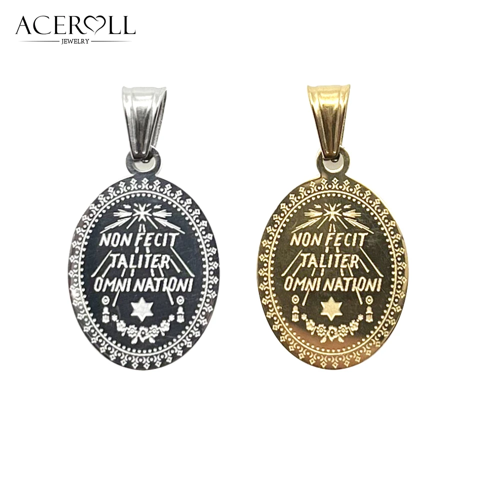 ACEROLL Stainless Steel Catholic Pendant of Our Lady of Guadalupe Medal, Our Lady of Guadalupe - view 2