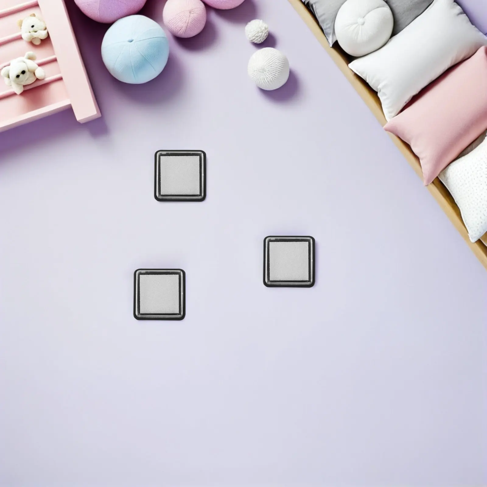 18Pcs Blank Ink Stamp Pads Sponge Craft Ink Sponges Uninked Mini Felt Stamp Pads for DIY Scrapbooking Card Making Projects view 4