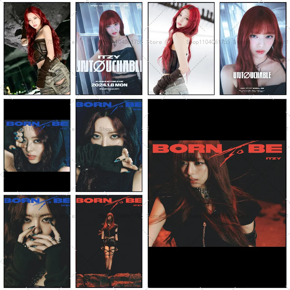 1PC Kpop IDOL YUNA Poster Self-adhesive Art Waterproof Paper Sticker Coffee House Bar Room Wall Decor