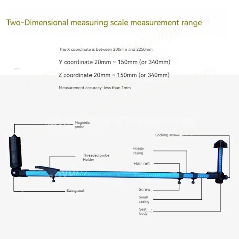 220V Sheet Metal Repair Two-dimensional Measuring Ruler Inspection Gauge Beam Correction Car Body Frame Accessory Tool