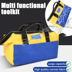 Bolsa de herramientas multifunción de 13 pulgadas, bolsa de electricista de tela Oxford, multibolsillo, impermeable, anticaída, almacenamiento profesional