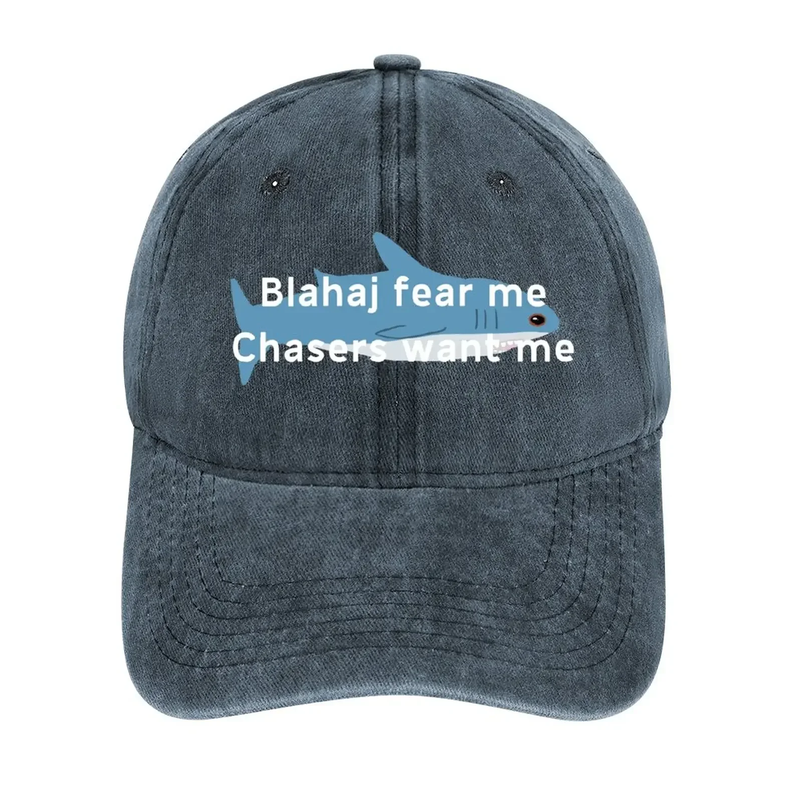 blahaj fear me, chasers want me Cowboy Hat Caps Luxury Cap Luxury Hat Fluffy Hat Women's Beach Hat Men's