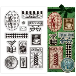 1 pc Retro Board Clear Stamps Transparent Seal Stamps Retro Themes Clear Stamps Rubber Clear Stamp Silicone Stamps for DIY