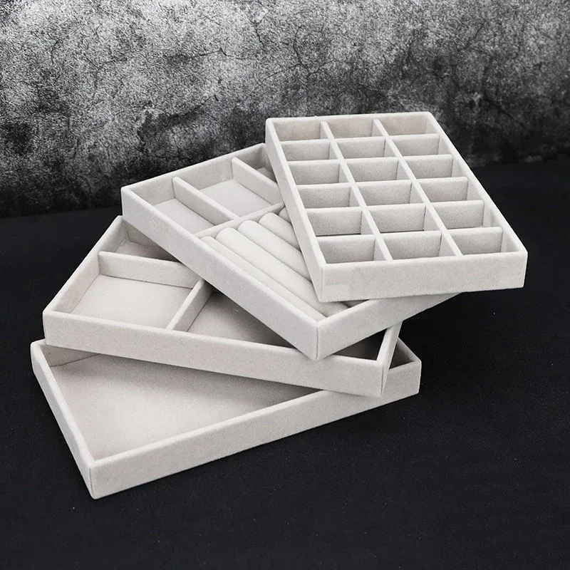 

Бархатная шкатулка для драгоценностей, лоток для хранения ювелирных изделий, держатель для колец, серег, ожерелья, браслета, витрина для ювелирных изделий, классификационная коробка