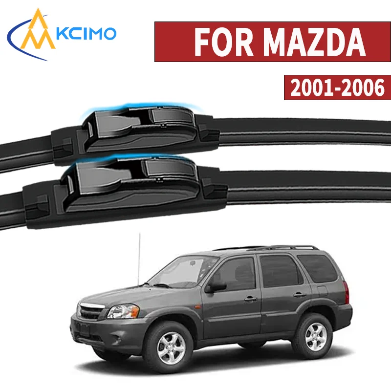 

2PCS Car Front Window Wiper Blades Replacement High Quality Rubber Car Auto Windscreen Wipers for Mazda Tribute EP 2001-2006