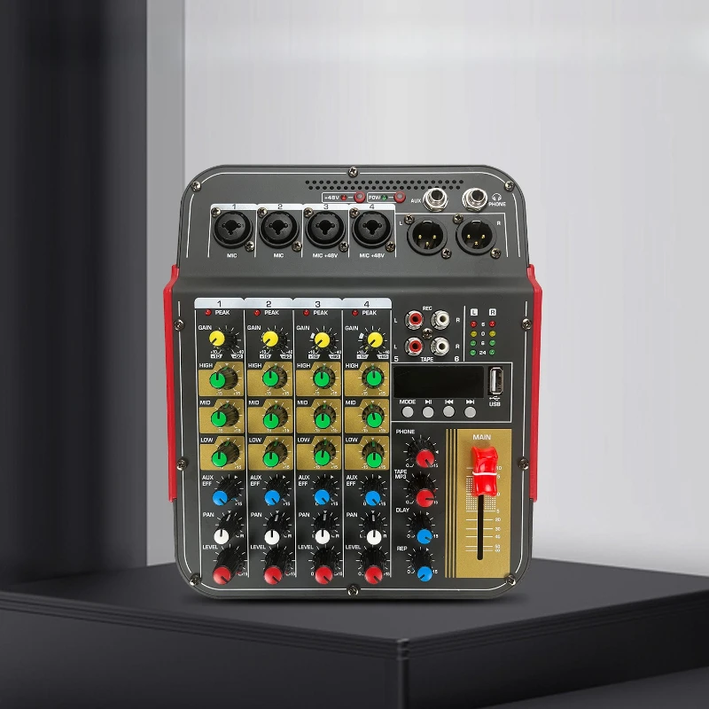 

Bluetooth small 6-way audio mixer professional stage reverb usb mini mixer supports computer