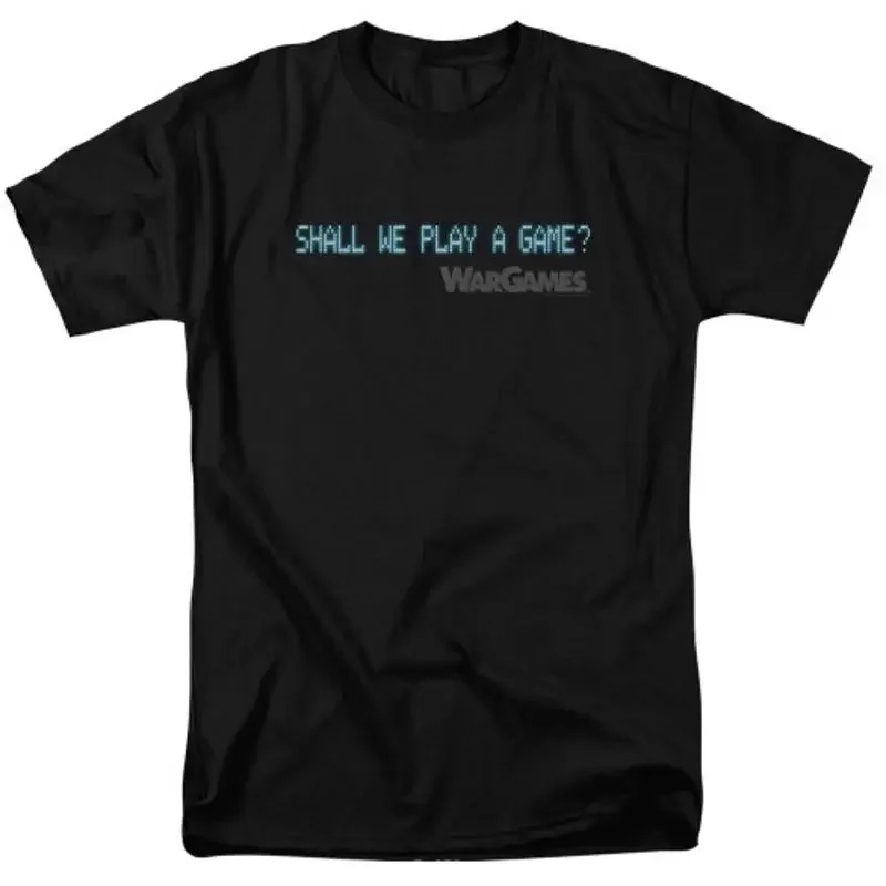 Wargames Shall We S Adult 18 1 T Shirt Black